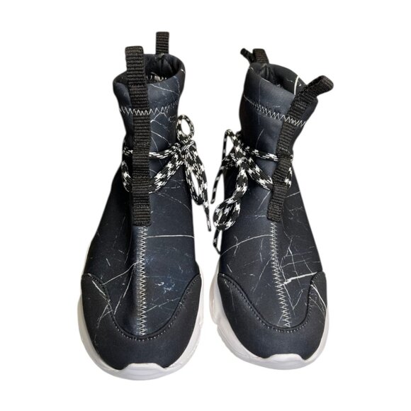 John Geiger 002 High Sneaker Black Marble Size 6.5 Designer Streetwear Skater - Picture 5 of 10